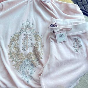 BNNU Juicy Couture Kids Baby Pink Sweatsuit size XL 12/14